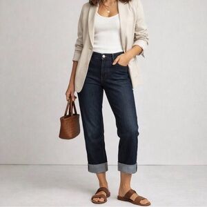 Citizens of Humanity Dani Cropped High-Rise Straight Leg Jeans